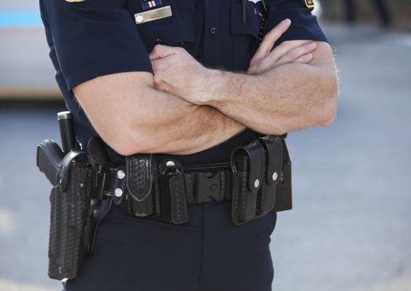 Police officer stressed
